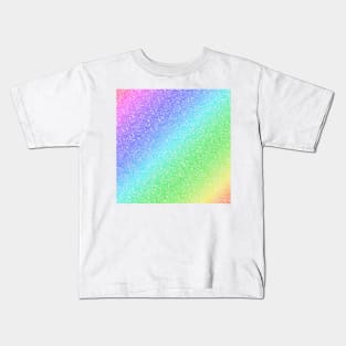 Rainbow sparkle gradient Kids T-Shirt